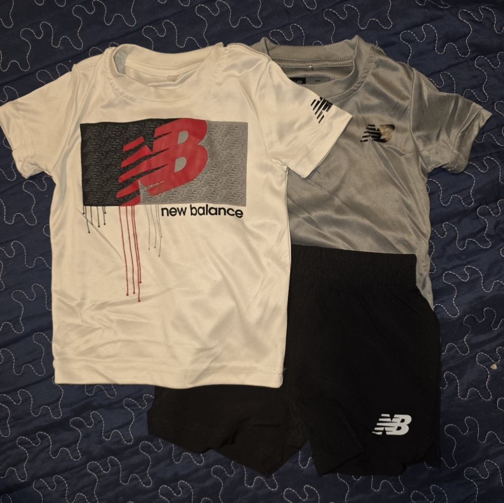 New Balance Graphic Tee and Shorts Set